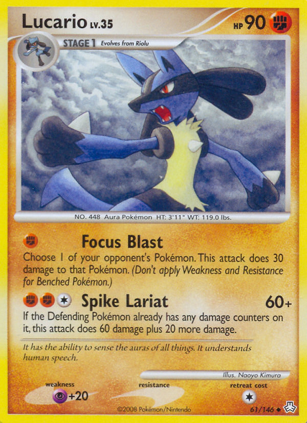 Lucario (61/146) [Diamond & Pearl: Legends Awakened] | Dumpster Cat Games