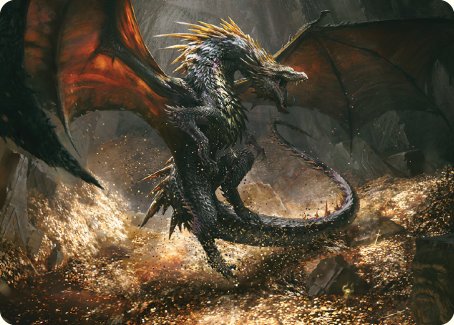 Cavern-Hoard Dragon Art Card [The Lord of the Rings: Tales of Middle-earth Art Series] | Dumpster Cat Games