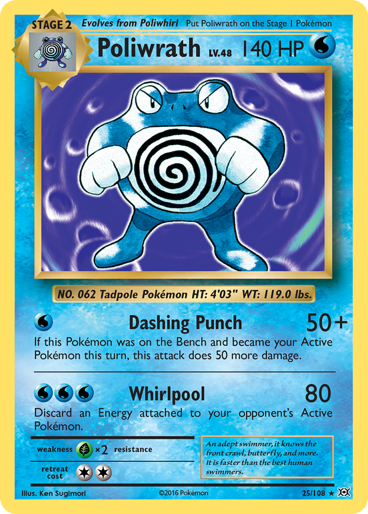 Poliwrath (25/108) [XY: Evolutions] | Dumpster Cat Games