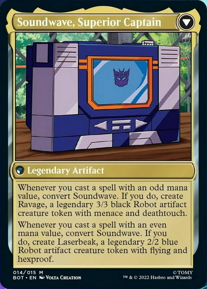 Soundwave, Sonic Spy // Soundwave, Superior Captain [Universes Beyond: Transformers] | Dumpster Cat Games