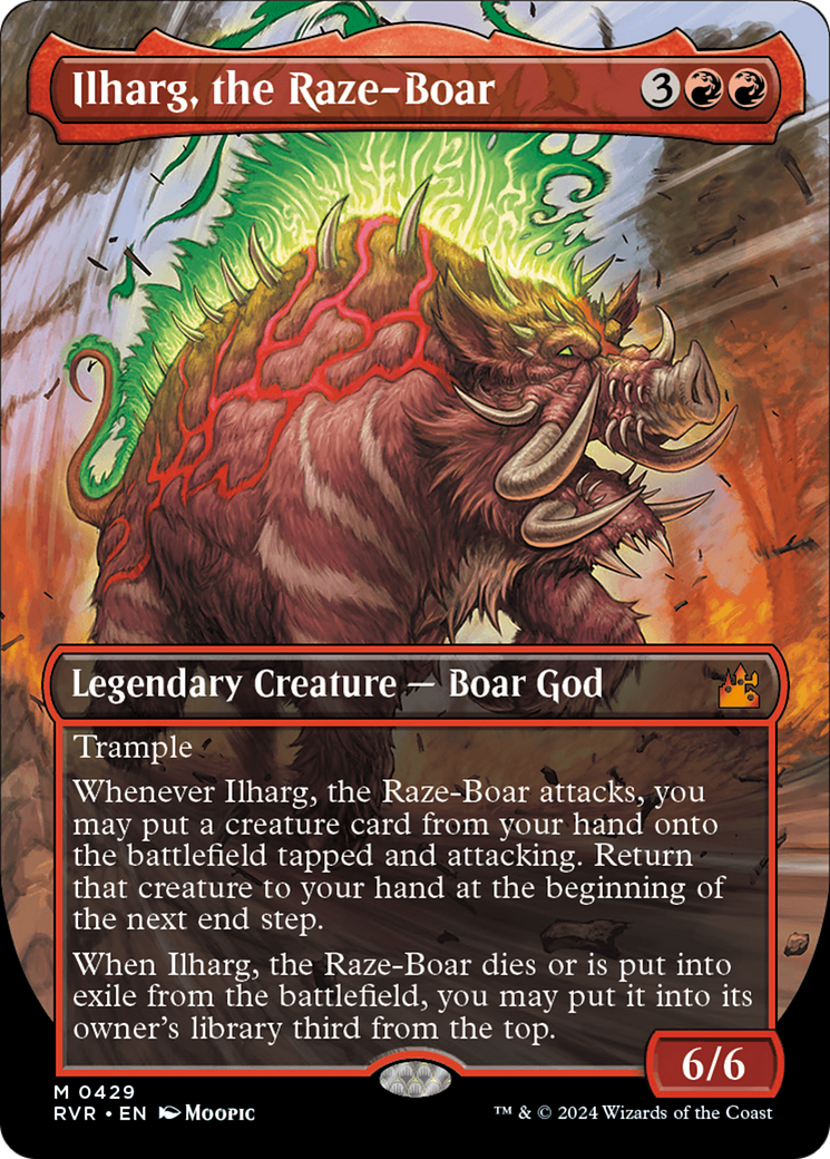 Ilharg, the Raze-Boar (Anime Borderless) [Ravnica Remastered] | Dumpster Cat Games