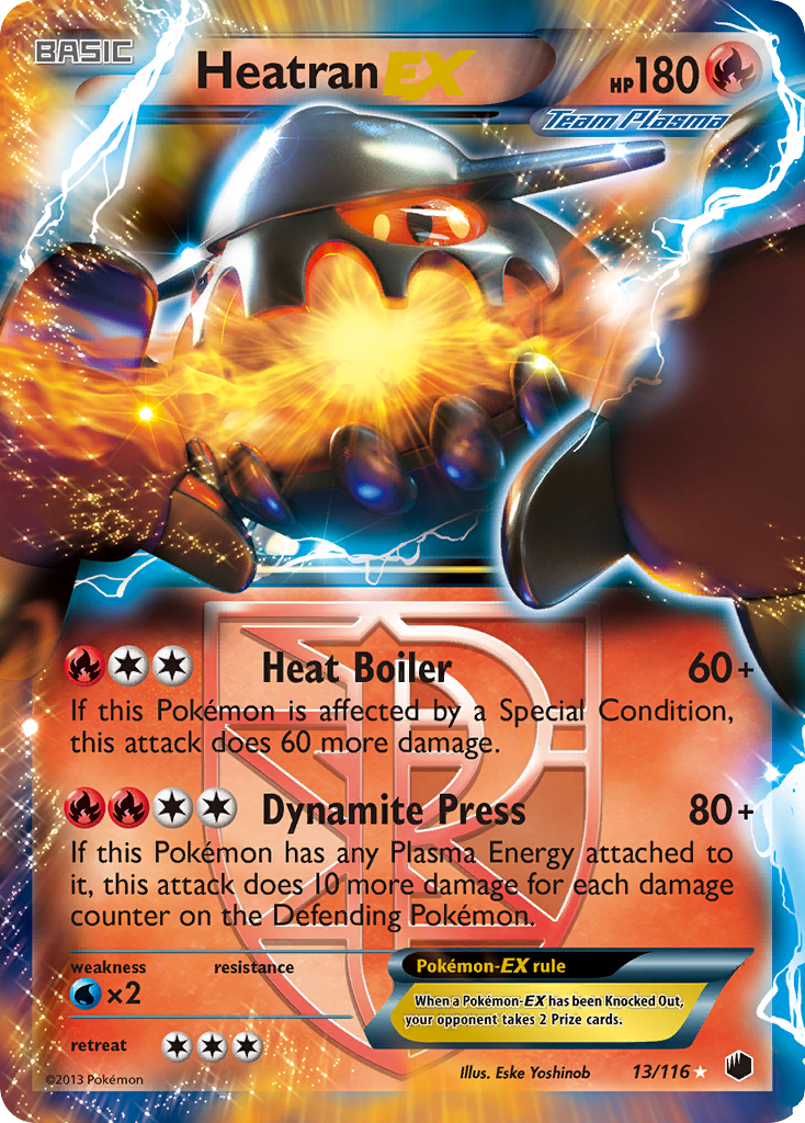 Heatran EX (13/116) [Black & White: Plasma Freeze] | Dumpster Cat Games