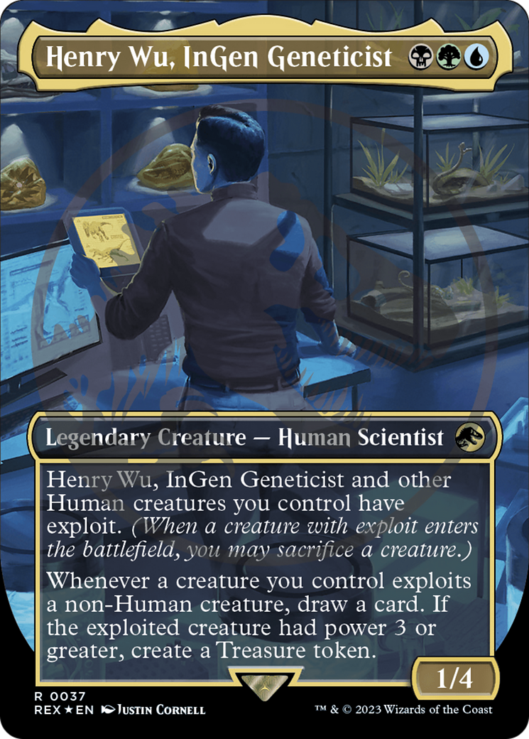 Henry Wu, InGen Geneticist Emblem (Borderless) [Jurassic World Collection Tokens] | Dumpster Cat Games