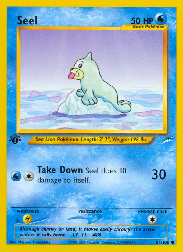 Seel (81/105) [Neo Destiny 1st Edition] | Dumpster Cat Games