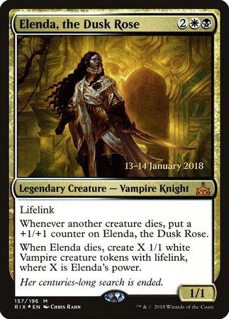 Elenda, the Dusk Rose [Rivals of Ixalan Promos] | Dumpster Cat Games