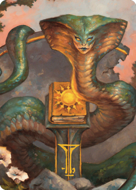 Guardian Naga Art Card (Gold-Stamped Signature) [Commander Legends: Battle for Baldur's Gate Art Series] | Dumpster Cat Games