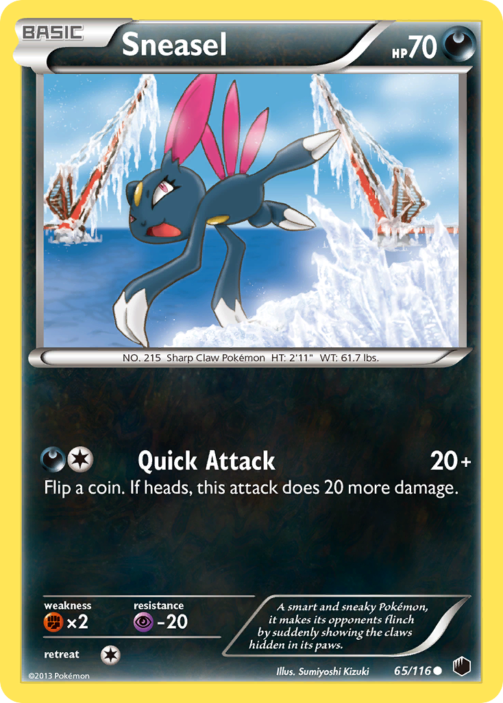 Sneasel (65/116) [Black & White: Plasma Freeze] | Dumpster Cat Games