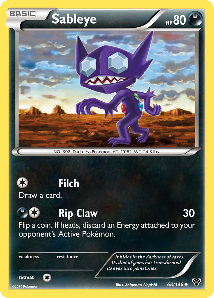 Sableye (68/146) [XY: Base Set] | Dumpster Cat Games