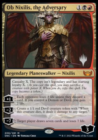 Ob Nixilis, the Adversary (Promo Pack) [Streets of New Capenna Promos] | Dumpster Cat Games