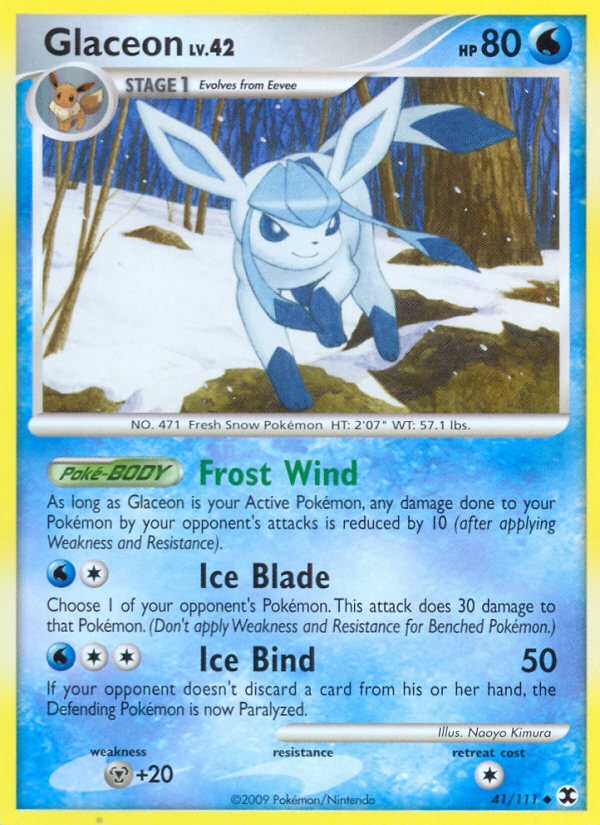 Glaceon (41/111) [Platinum: Rising Rivals] | Dumpster Cat Games