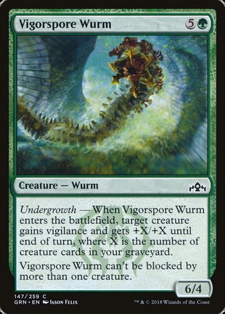 Vigorspore Wurm [Guilds of Ravnica] | Dumpster Cat Games