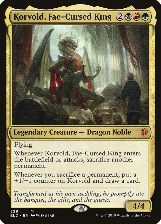 Korvold, Fae-Cursed King [Throne of Eldraine] | Dumpster Cat Games