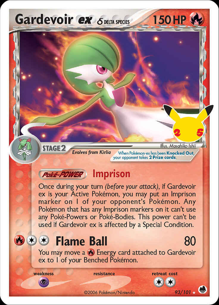 Gardevoir ex (93/101) (Delta Species) [Celebrations: 25th Anniversary - Classic Collection] | Dumpster Cat Games