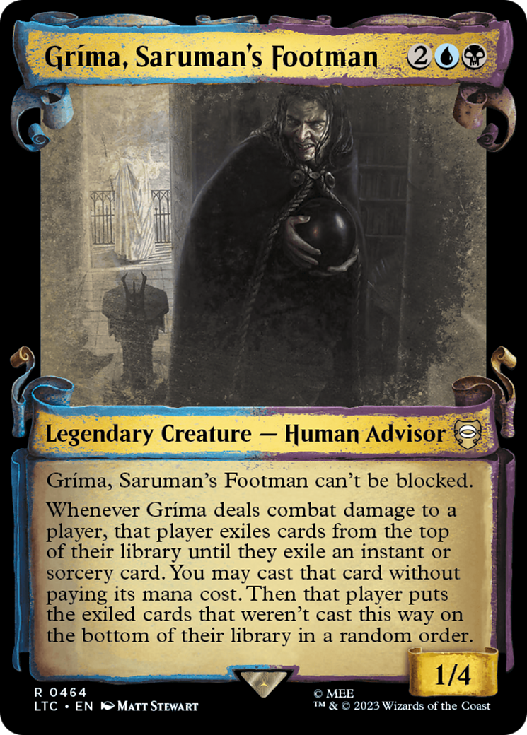 Grima, Saruman's Footman [The Lord of the Rings: Tales of Middle-Earth Commander Showcase Scrolls] | Dumpster Cat Games