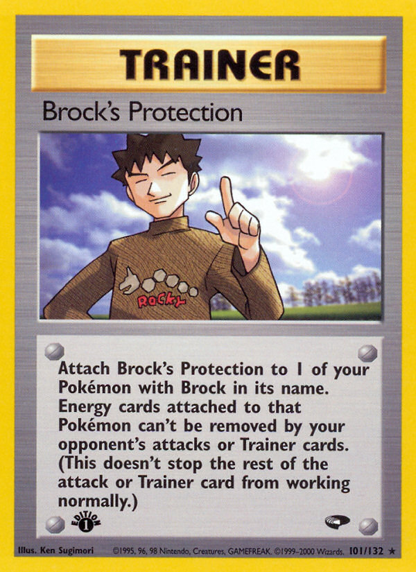 Brock's Protection (101/132) [Gym Challenge 1st Edition] | Dumpster Cat Games