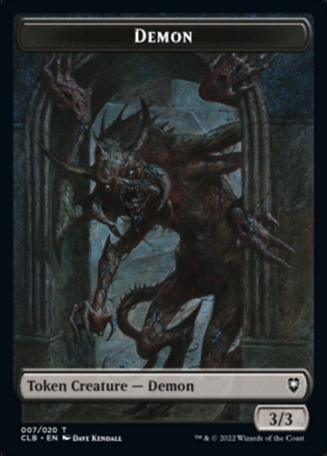 Treasure // Demon Double-sided Token [Commander Legends: Battle for Baldur's Gate Tokens] | Dumpster Cat Games