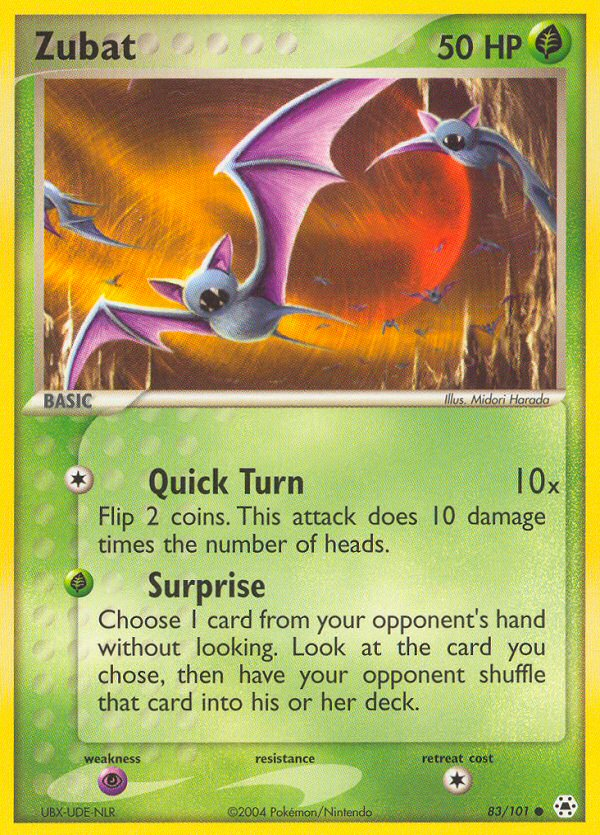 Zubat (83/101) [EX: Hidden Legends] | Dumpster Cat Games