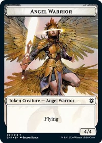 Angel Warrior // Shark Double-sided Token [Challenger Decks 2021 Tokens] | Dumpster Cat Games