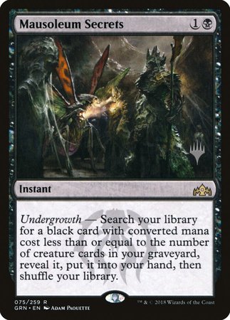 Mausoleum Secrets [Guilds of Ravnica Promos] | Dumpster Cat Games