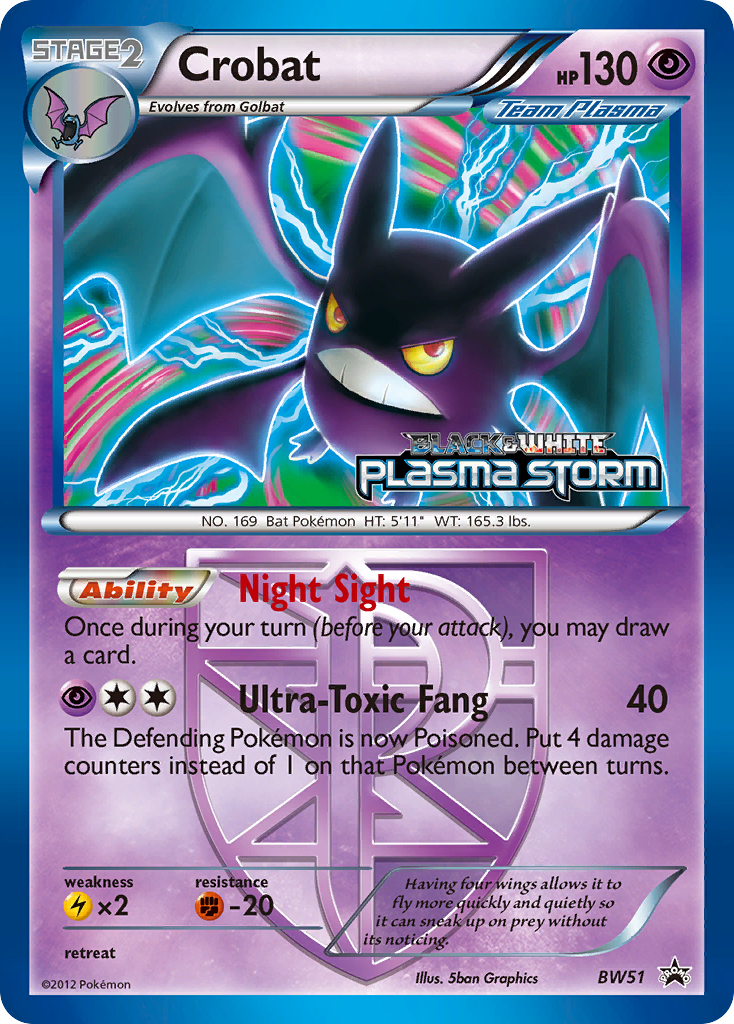 Crobat (BW51) [Black & White: Black Star Promos] | Dumpster Cat Games