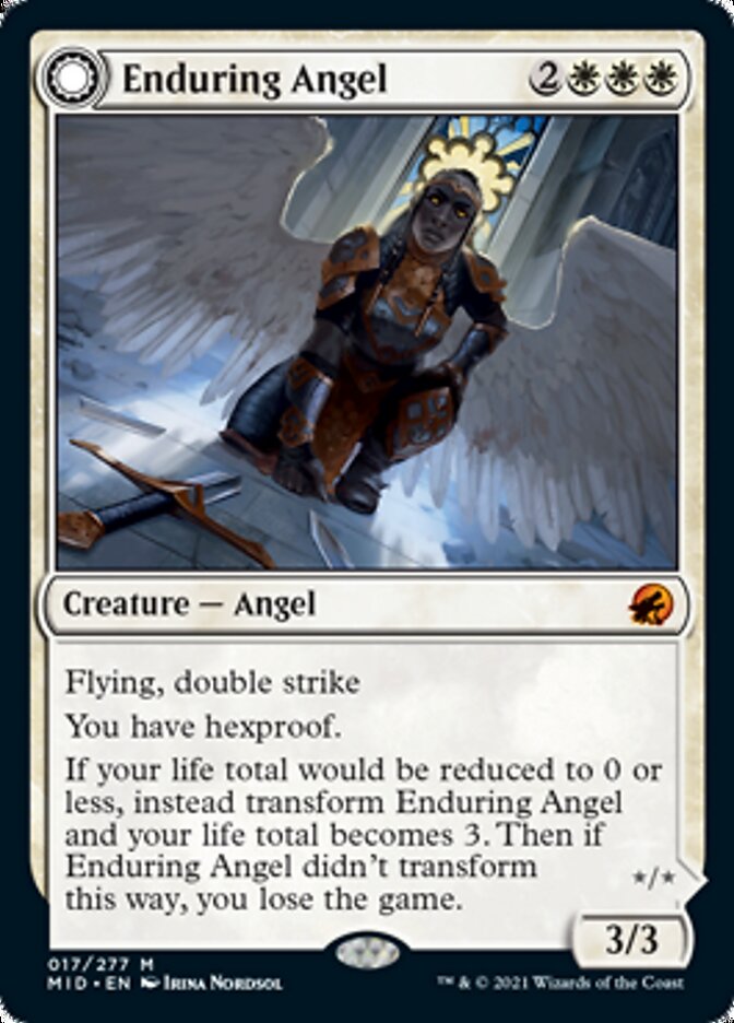 Enduring Angel // Angelic Enforcer [Innistrad: Midnight Hunt] | Dumpster Cat Games