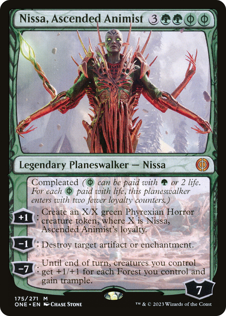 Nissa, Ascended Animist [Phyrexia: All Will Be One] | Dumpster Cat Games