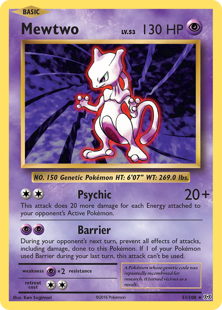 Mewtwo (51/108) [XY: Evolutions] | Dumpster Cat Games