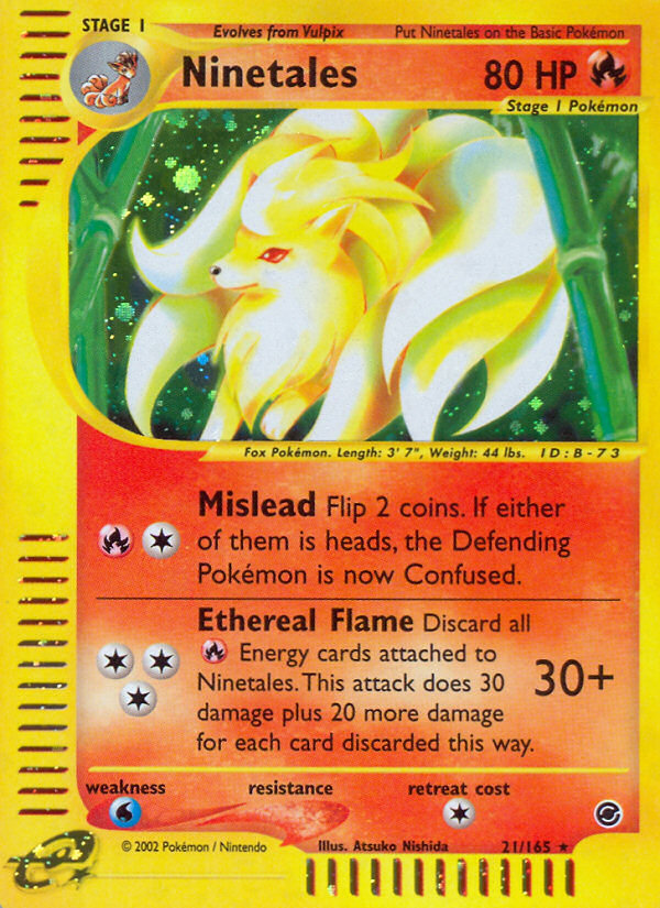 Ninetales (21/165) [Expedition: Base Set] | Dumpster Cat Games