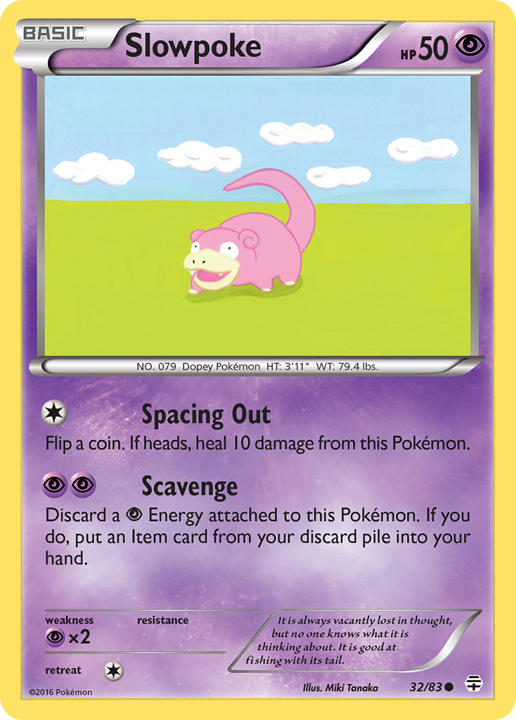 Slowpoke (32/83) [XY: Generations] | Dumpster Cat Games