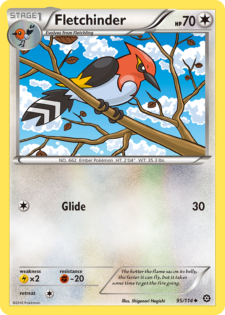 Fletchinder (95/114) [XY: Steam Siege] | Dumpster Cat Games