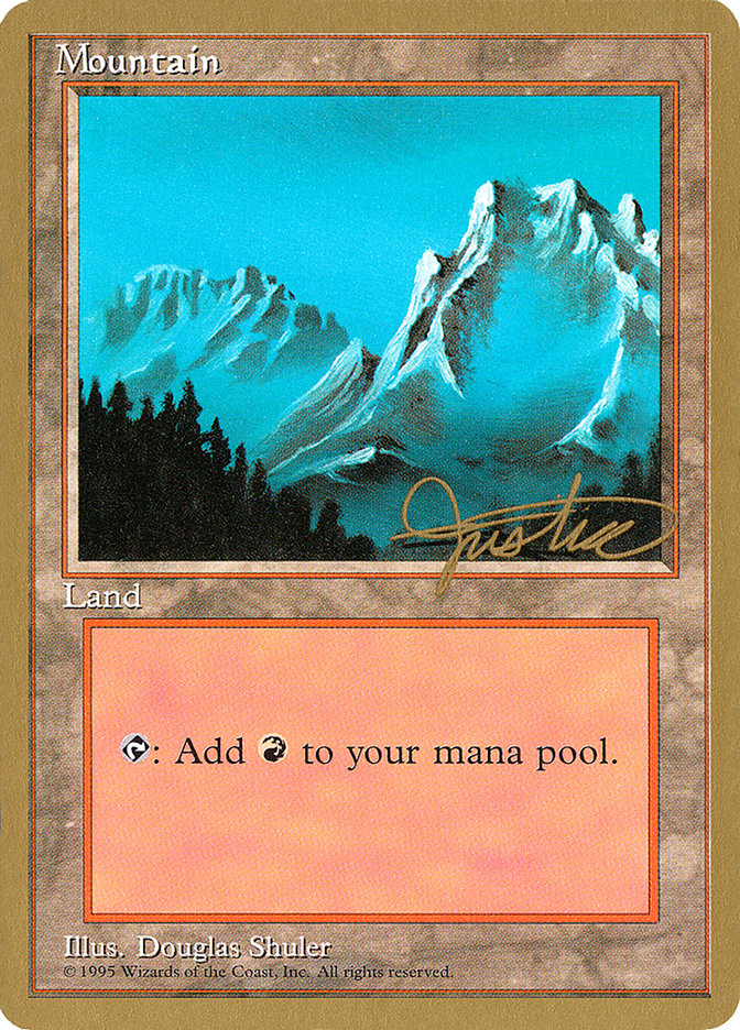 Mountain (mj374) (Mark Justice) [Pro Tour Collector Set] | Dumpster Cat Games