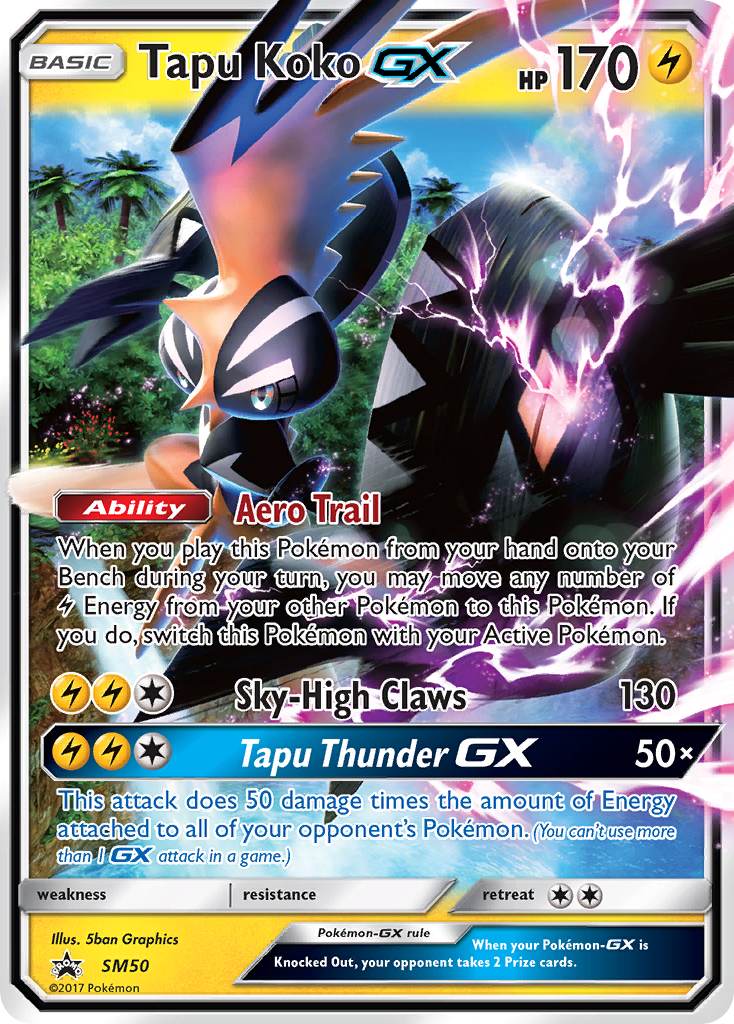 Tapu Koko GX (SM50) [Sun & Moon: Black Star Promos] | Dumpster Cat Games