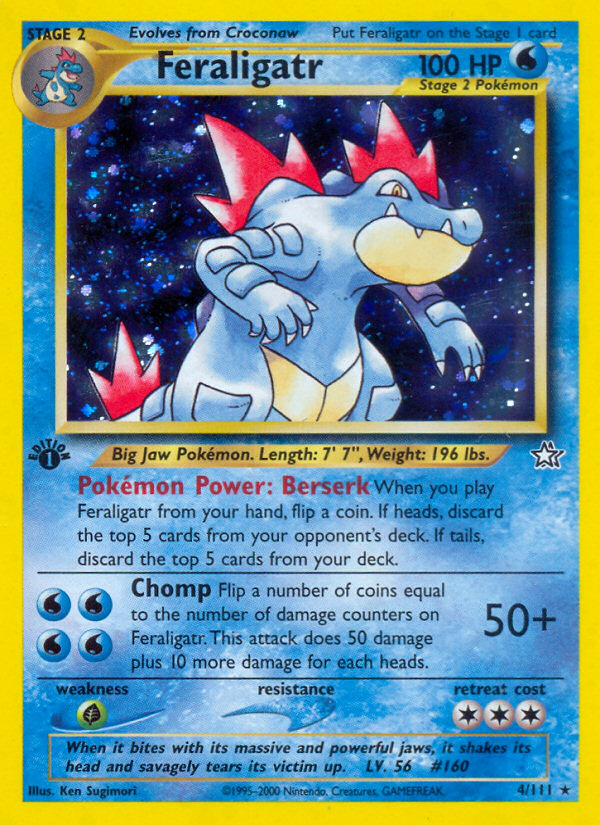 Feraligatr (4/111) [Neo Genesis 1st Edition] | Dumpster Cat Games