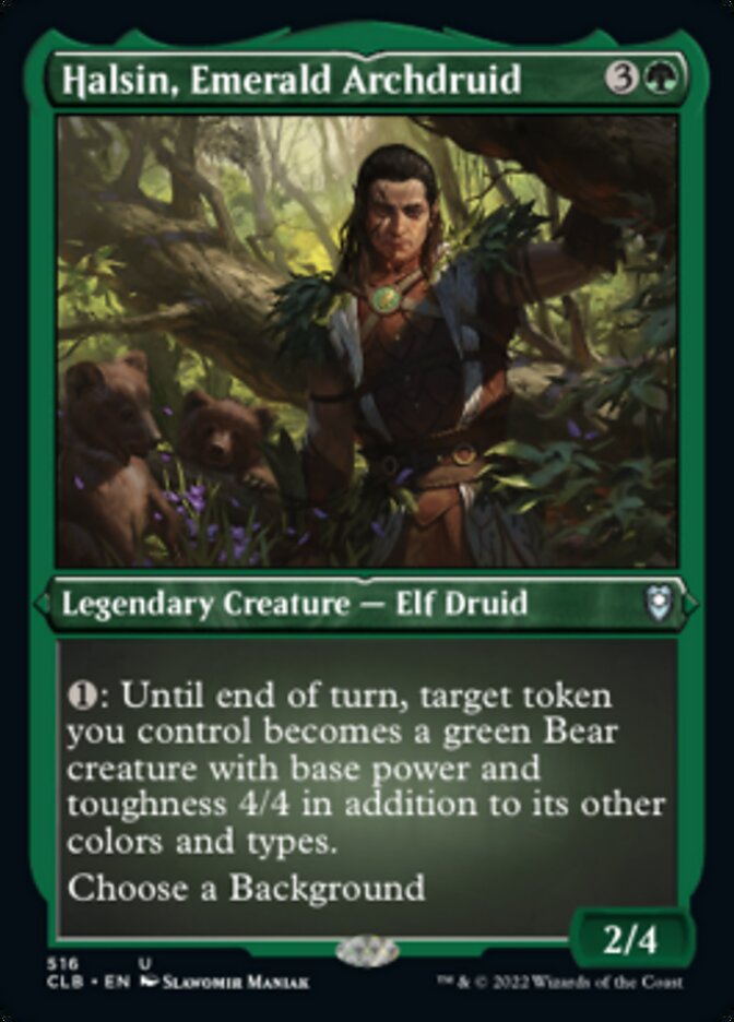 Halsin, Emerald Archdruid (Foil Etched) [Commander Legends: Battle for Baldur's Gate] | Dumpster Cat Games