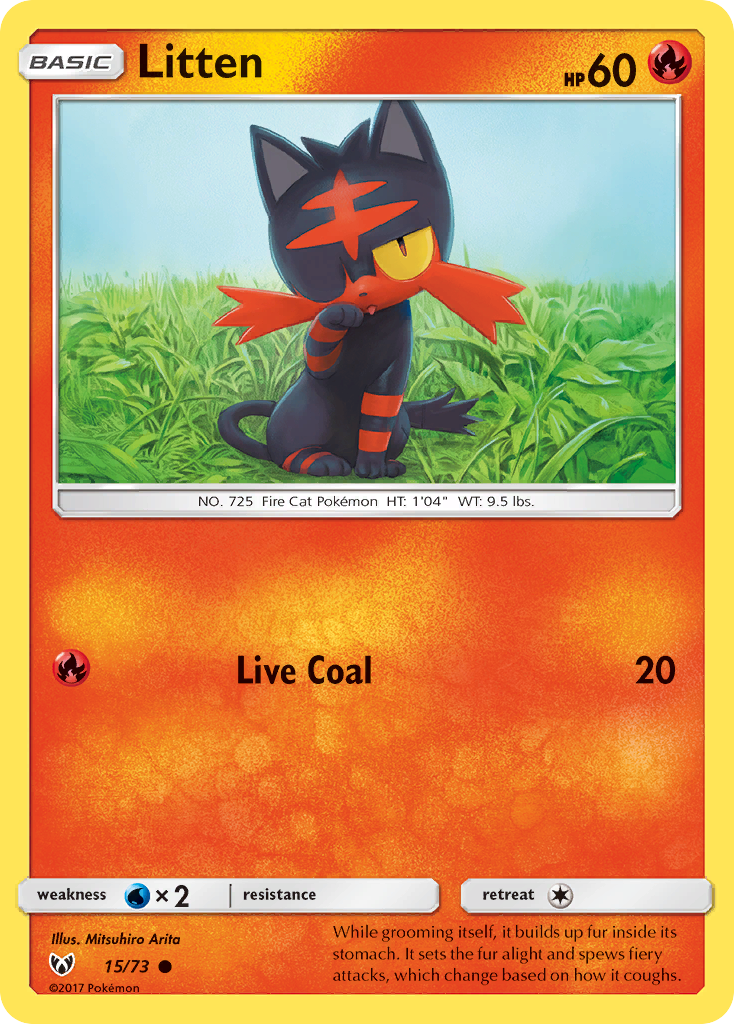 Litten (15/73) [Sun & Moon: Shining Legends] | Dumpster Cat Games