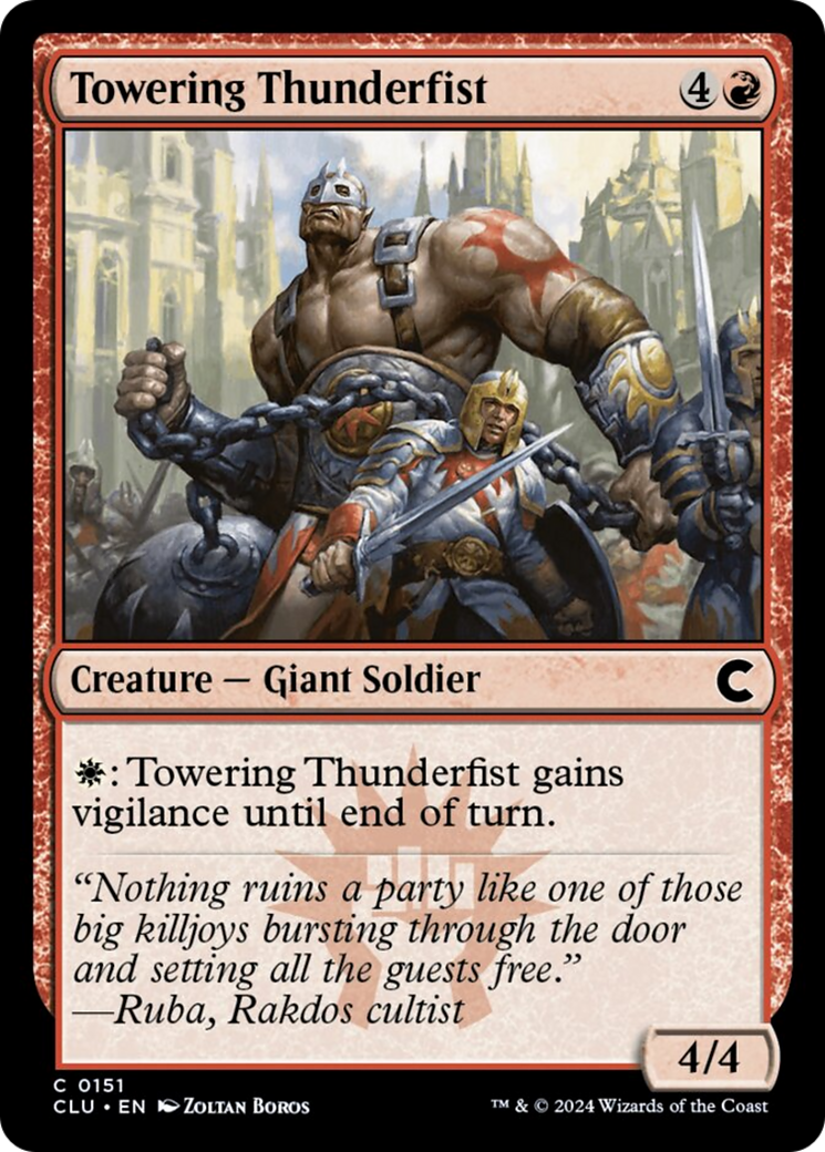 Towering Thunderfist [Ravnica: Clue Edition] | Dumpster Cat Games