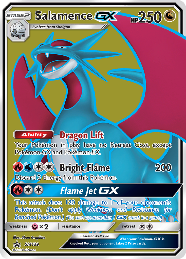 Salamence GX (SM139) [Sun & Moon: Black Star Promos] | Dumpster Cat Games