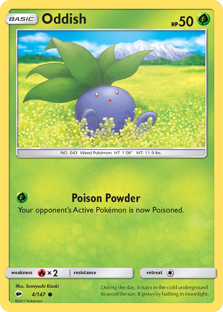 Oddish (4/147) [Sun & Moon: Burning Shadows] | Dumpster Cat Games