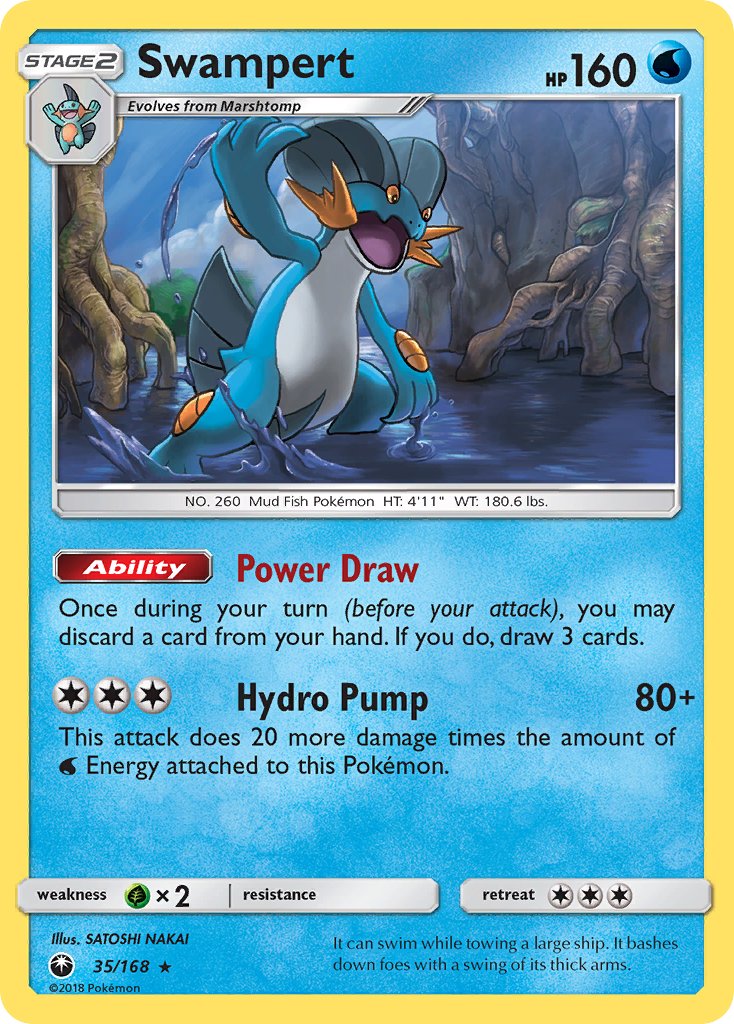 Swampert (35/168) (Theme Deck Exclusive) [Sun & Moon: Celestial Storm] | Dumpster Cat Games