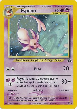 Espeon (1/75) [Neo Discovery Unlimited] | Dumpster Cat Games