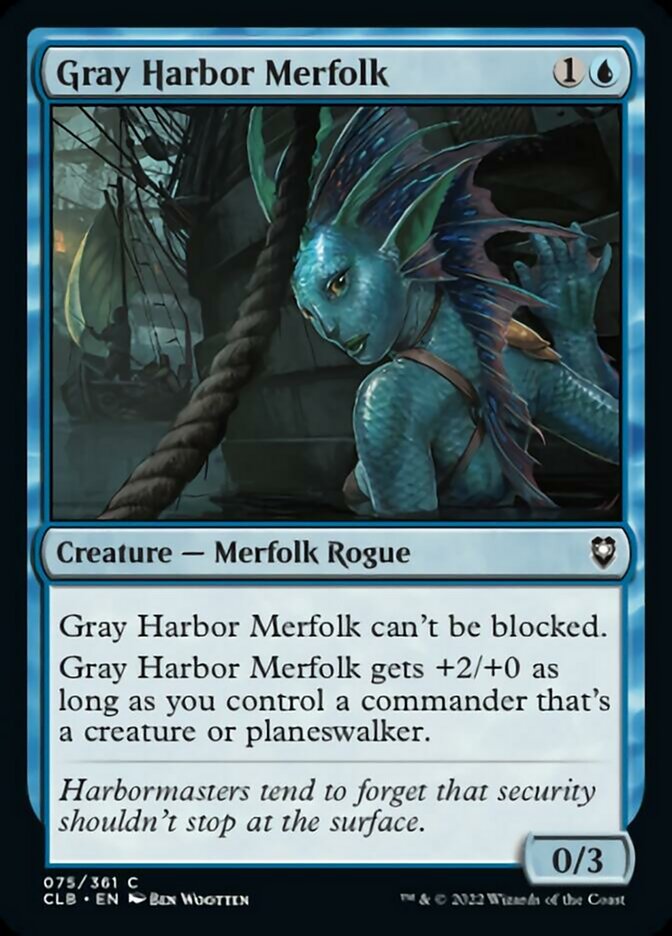 Gray Harbor Merfolk [Commander Legends: Battle for Baldur's Gate] | Dumpster Cat Games