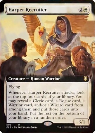 Harper Recruiter (Extended Art) [Commander Legends: Battle for Baldur's Gate] | Dumpster Cat Games