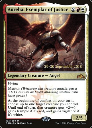 Aurelia, Exemplar of Justice [Guilds of Ravnica Promos] | Dumpster Cat Games