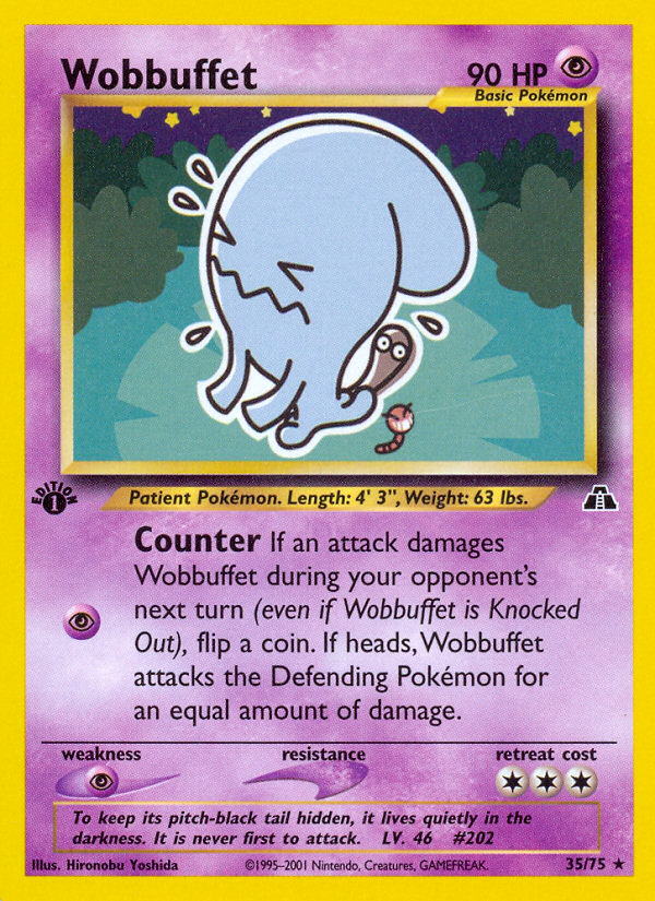 Wobbuffet (35/75) [Neo Discovery 1st Edition] | Dumpster Cat Games