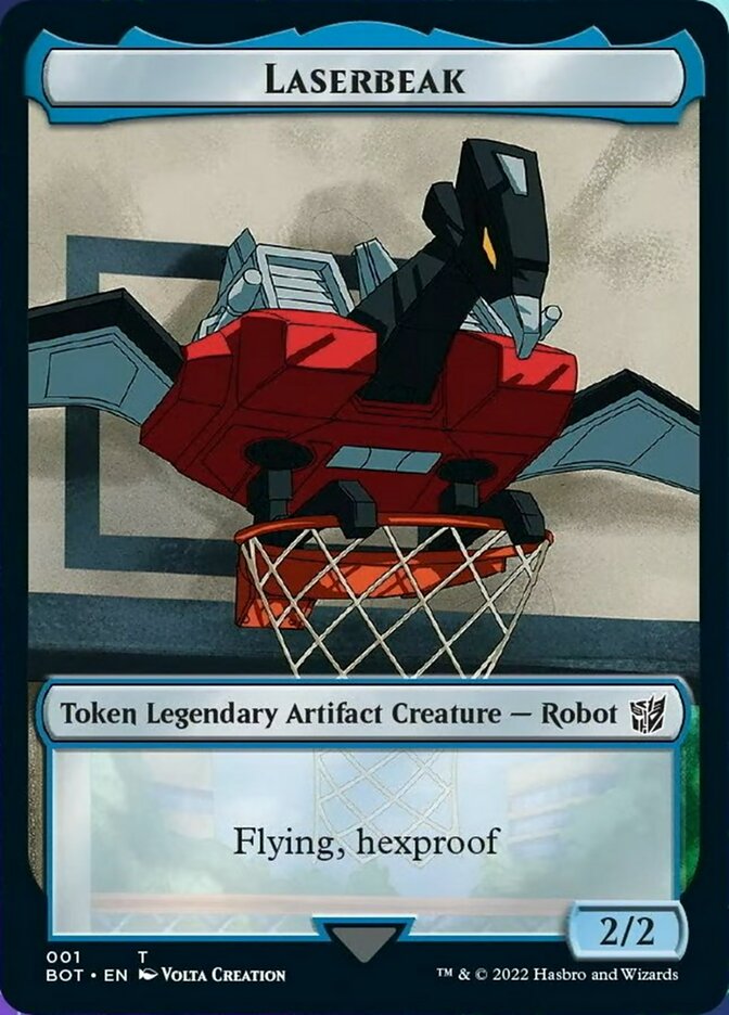 Powerstone // Laserbeak Double-Sided Token [The Brothers' War Tokens] | Dumpster Cat Games