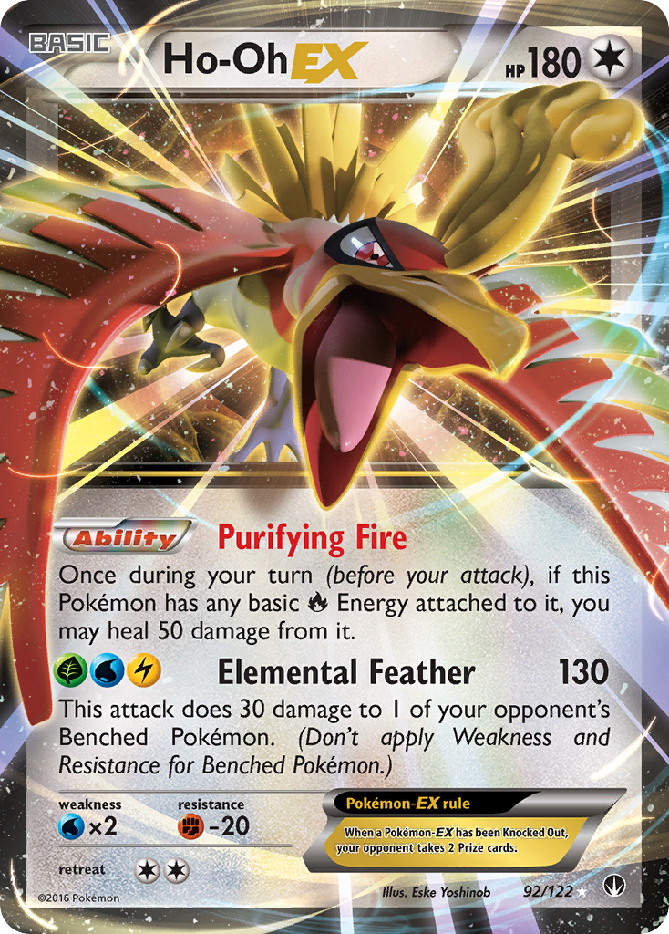 Ho-Oh EX (92/122) [XY: BREAKpoint] | Dumpster Cat Games