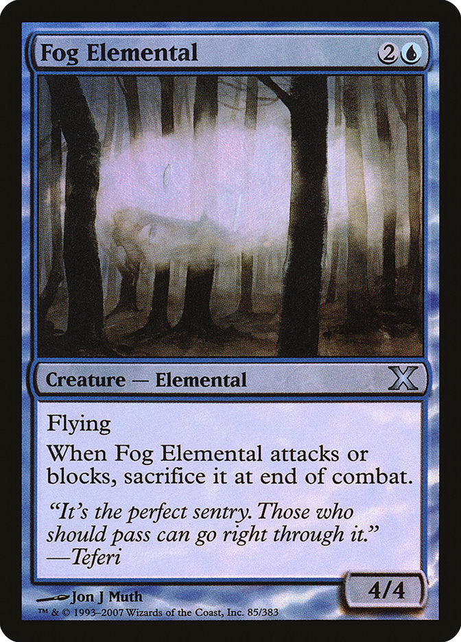 Fog Elemental (Premium Foil) [Tenth Edition] | Dumpster Cat Games