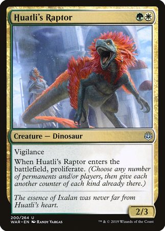 Huatli's Raptor [War of the Spark] | Dumpster Cat Games