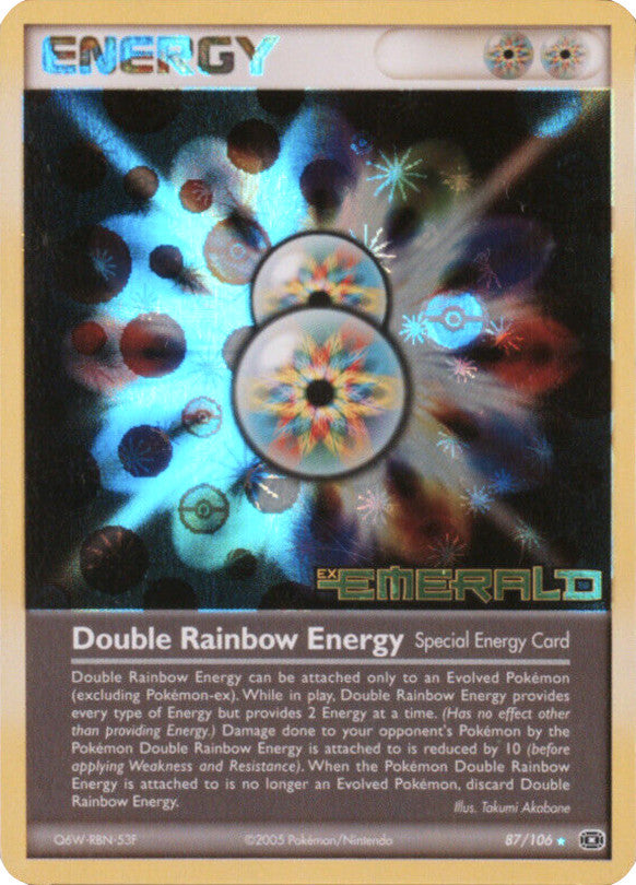 Double Rainbow Energy (87/106) (Stamped) [EX: Emerald] | Dumpster Cat Games