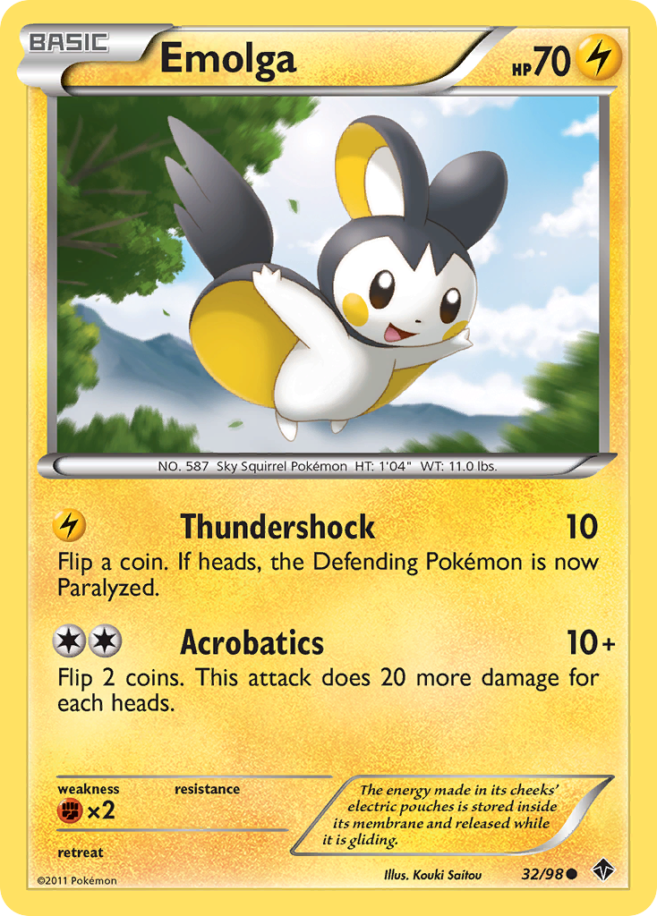 Emolga (32/98) [Black & White: Emerging Powers] | Dumpster Cat Games